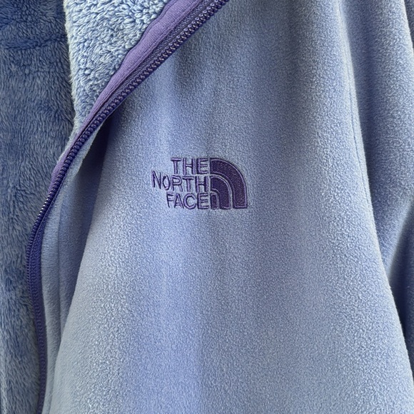The North Face blue jacket with soft fur-like inside. - Picture 2 of 4